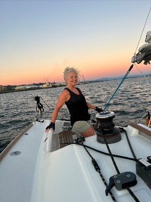 woman on boat